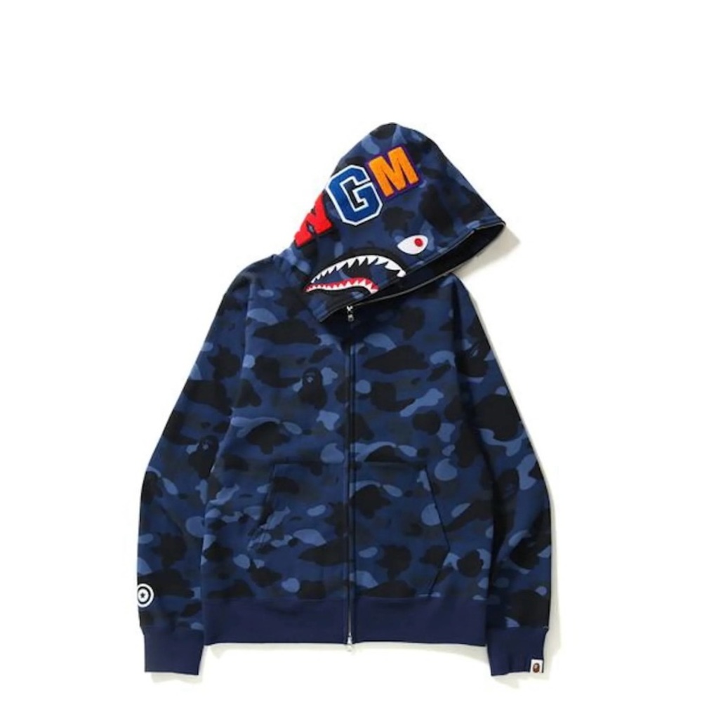 Bape Shark hoodie blue